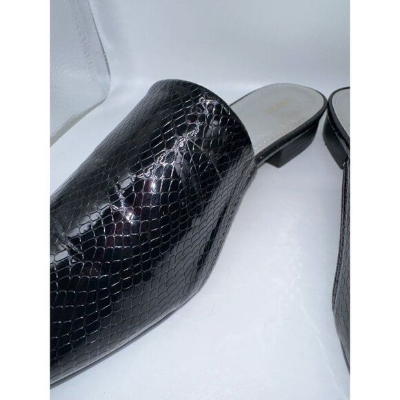 ARider Girl | Black Snake-Embossed Mina Mule - Size 9 - Picture 11 of 14
